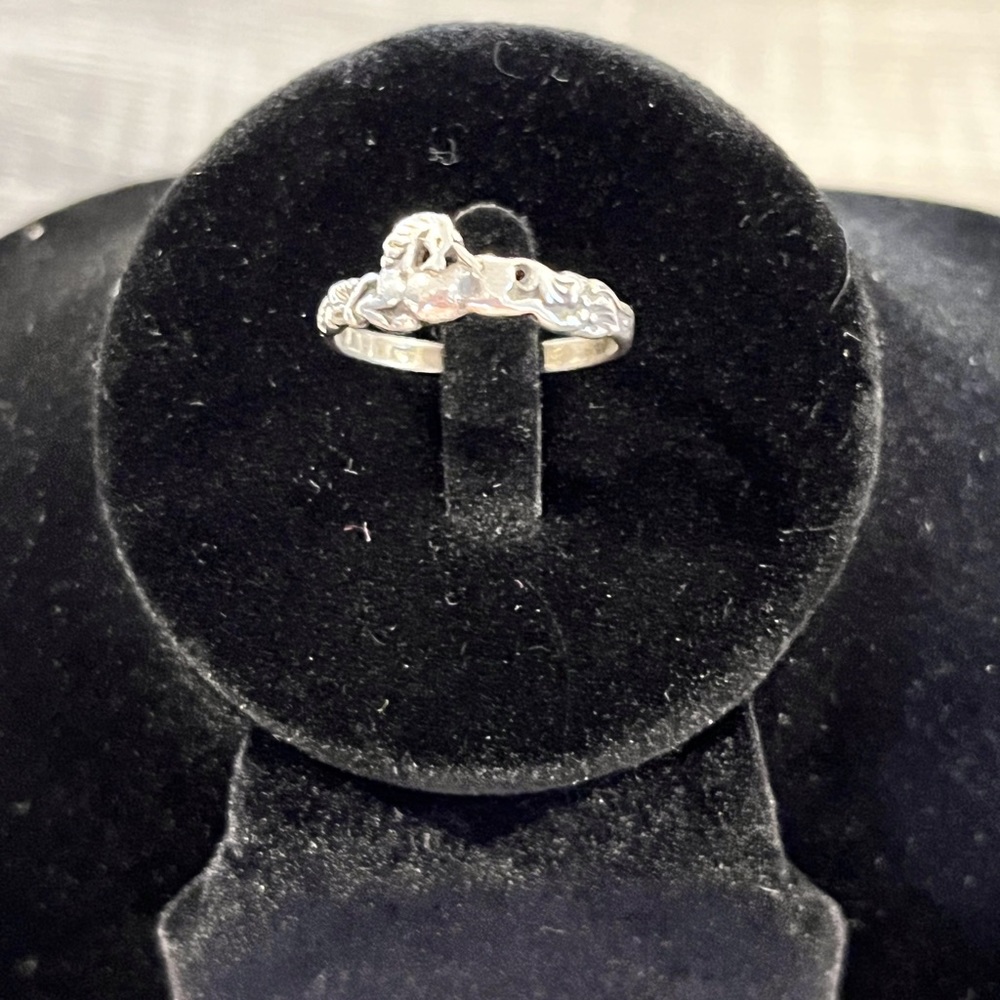 Silver unicorn ring